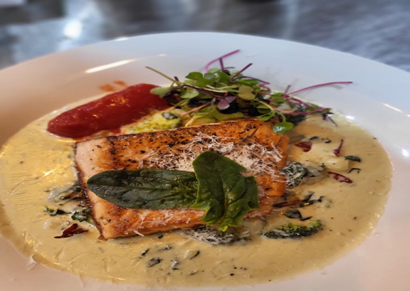 Creamed Salmon Steak