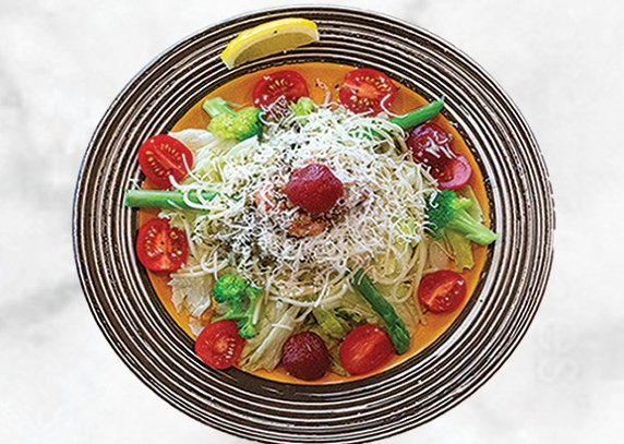 Green Salad Pasta w/ Salmon