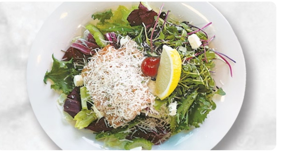 Fresh Salmon Salad w/ Basil sauce